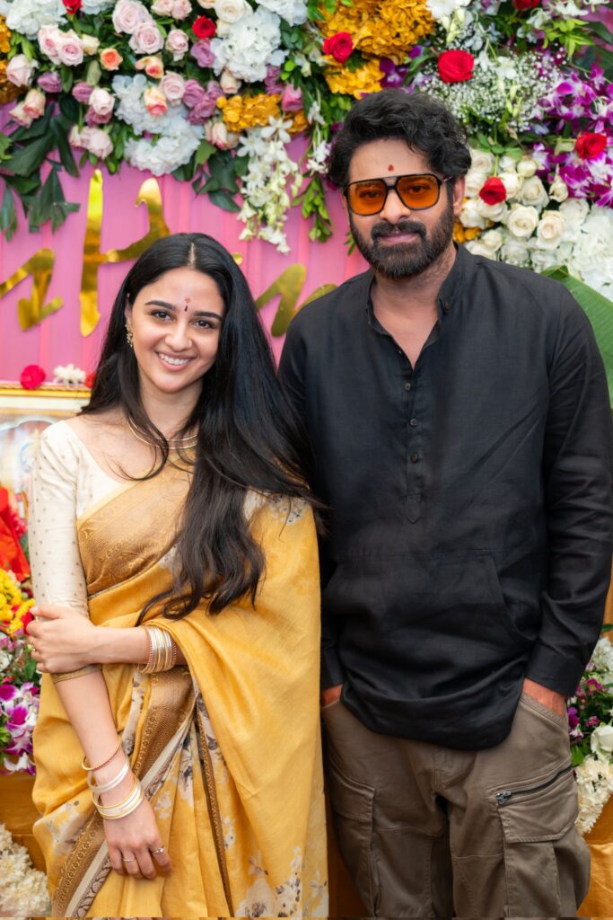 Prabhas New Movie Pooja Ceremony, Prabhas, Hanu Raghavapudi, Fauji Movie Pooja Ceremony Images, Prabhas New Movie Launch Images and Video, PrabhasHanu Images