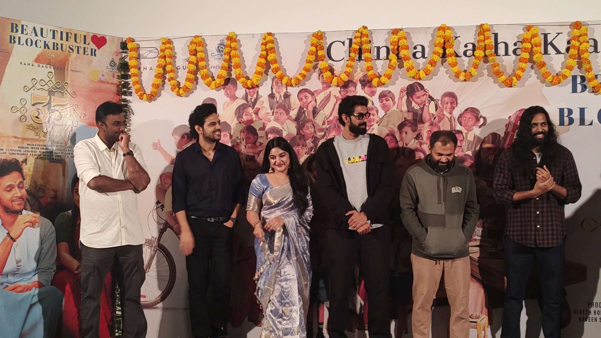 35 Chinna Katha Kaadu Team Visits Tirumala, 35 Chinna Katha Kaadu Team Seeks Divine Blessings, 35 Chinna Katha kaadu Movie News, Nivetha Thomas, Priyadarshi, Vishwadev,