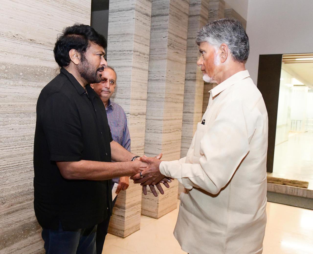 Mega Star Chiranjeevi Meets CM Naidu Sir for Flood Support, Chiranjeevi’s Generous Donation for Flood Relief, Chiranjeevi and Ram Charan Support Flood Victims