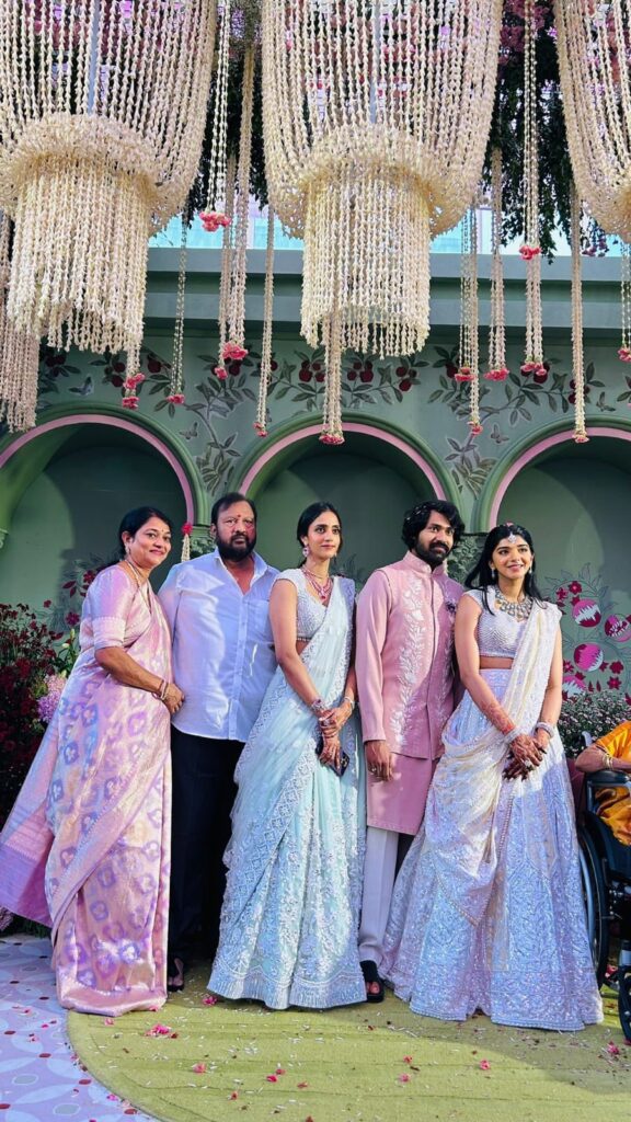 Narne Nithin and Shivaani Engagement Ceremony Images, Jr Ntr with Narne Nithiin, Venkatesh with Narne Nithin,, Narne Nithin and Shivaani Engagement, Kalyan Ram