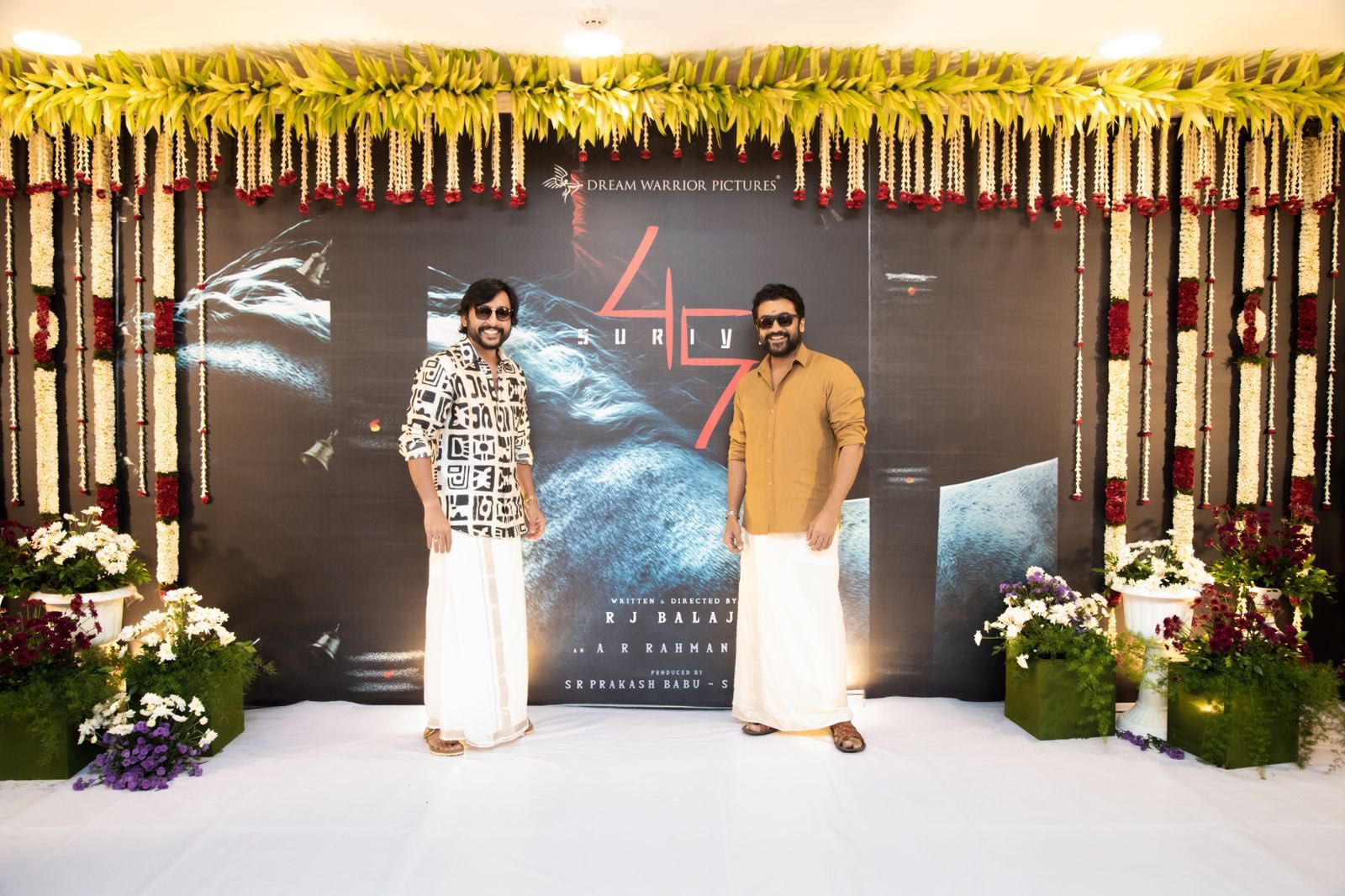 Suriya45 Movie Pooja Ceremony Images, Surya45 Movie pooja Ceremony Event, Suriya45 movie update, Suriya's news, Suriya movie News, Suriya45 Director RJ Balaji