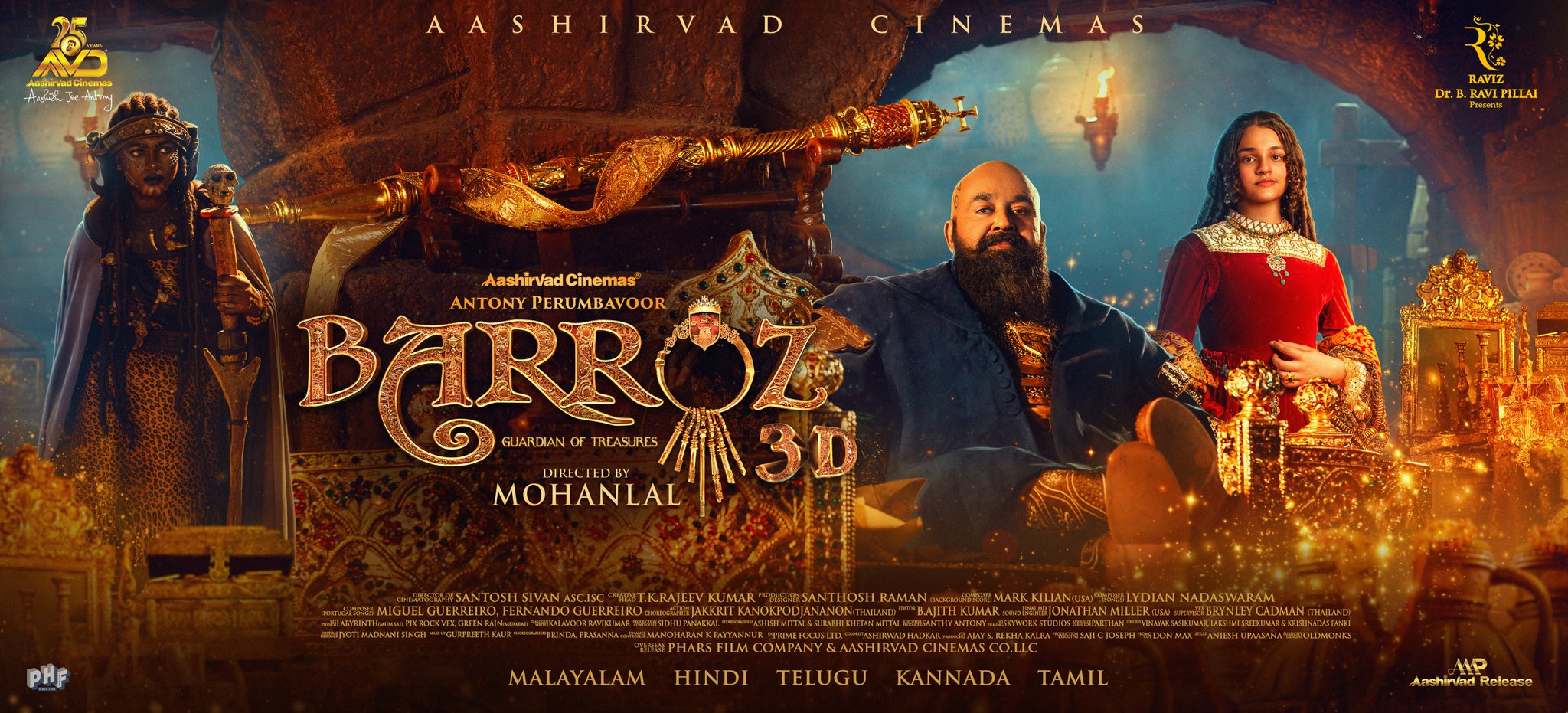 Barroz 3D Movie 5 Days Collections, Barroz 3D Movie Collections, Barroz 3D Movie 5 Days Worldwide Collections, Barroz 3D Collections, Mohanlal Movie Barroz 3D,